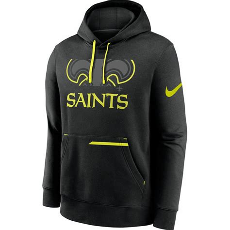 Nike Men's New Orleans Saints 2023 Volt Pullover Hoodie, Small - Black ...