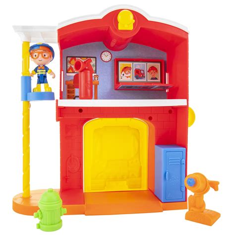 Buy Blippi Firehouse Playset, Includes 3-Inch Firefighter Blippi Figure ...