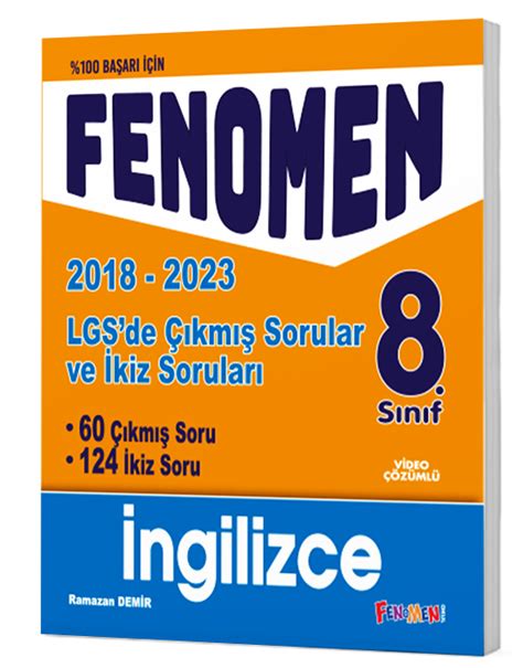 Fenomen 8 İngilizce Çıkmış Sorular ve İkiz Soruları moreandmorekitap