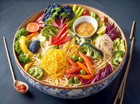 Premium AI Image Bowl With Instant Noodles Isolated On Transparent