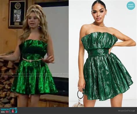 Destinys Metallic Strapless Mini Dress On Bunkd Outfit Details Https