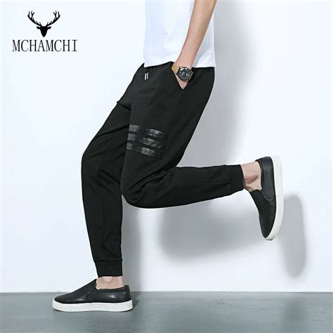 Mchamchi New Japanese Brand Mens Joggers Casual Pants Men Three Bars