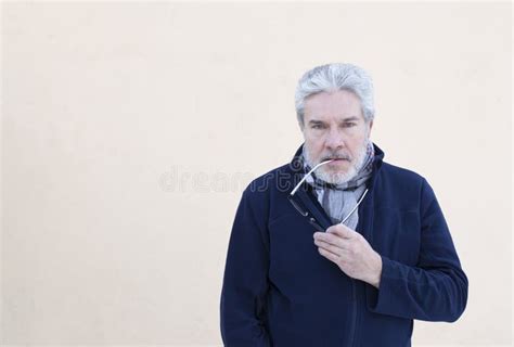 Man Holding Glasses In Hand Stock Image Image Of Portrait Posing