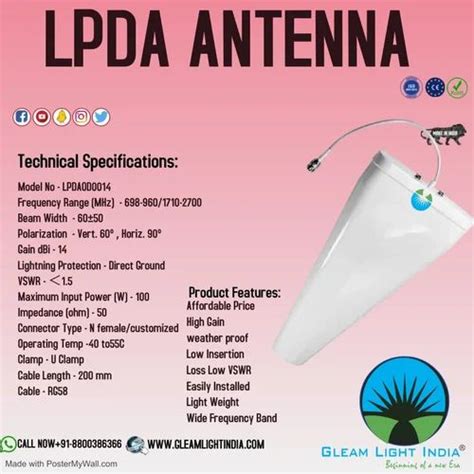 Mhz Abs Dbi Lpda Antenna For Outdoor At Rs Piece In