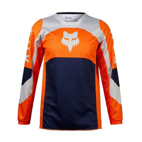 Camiseta Fox Nitro Infantil Azul Naranja Mx Reveymo