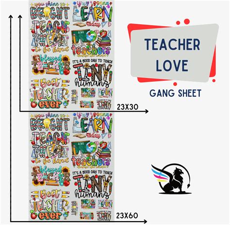 Premade Gang Sheet Teacher Love Griffin Expressions