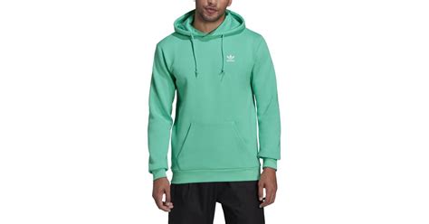 Adidas Originals Cotton Adicolor Essentials Trefoil Hoodie In Green