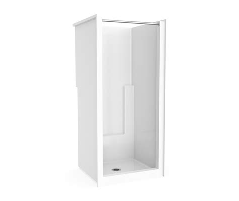 XSS 3636 SH AcrylX Alcove One Piece Shower With Center Drain In White