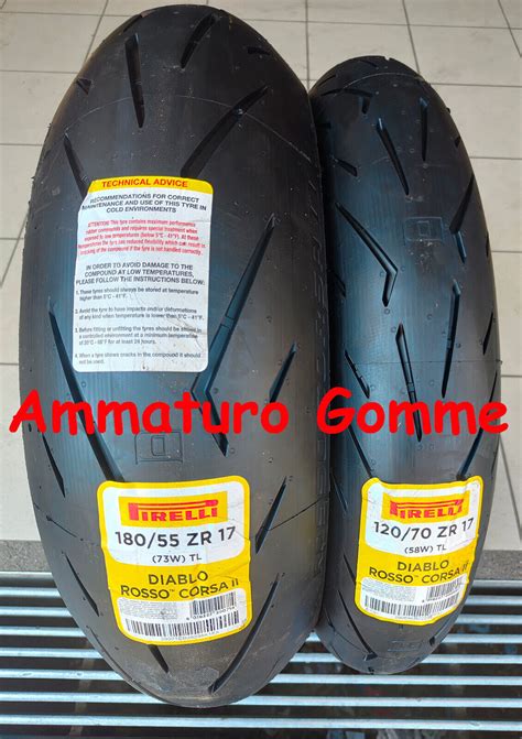 COPPIA 120 70 17 180 55 17 DOT 2023 OMAGGIO PIRELLI DIABLO ROSSO