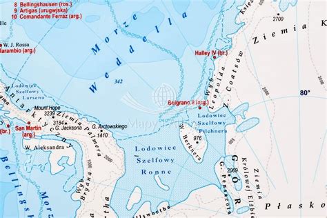 ANTARKTYKA I ARKTYKA MAPA ŚCIENNA SZKOLNA