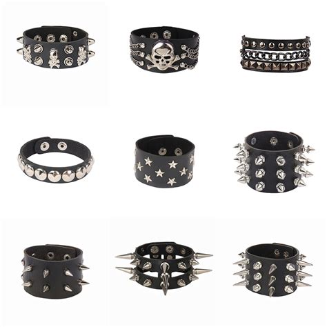 Punk Rivet Nightclub Trend Bracelet Skull Bracelets Bangle