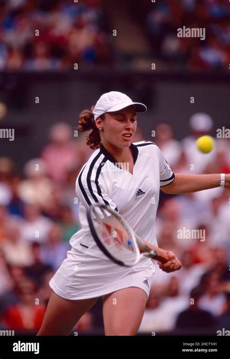 Swiss Tennis Player Martina Hingis 1990s Stock Photo Alamy