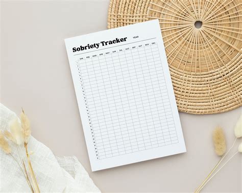 Simple Sobriety Tracker Printable Sobriety Tracker Habit Tracker