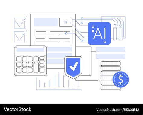 Ai Streamlined Claims Processing Abstract Concept Vector Image