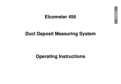 Elcometer 456 Operating Instructions Manual Pdf Download Manualslib