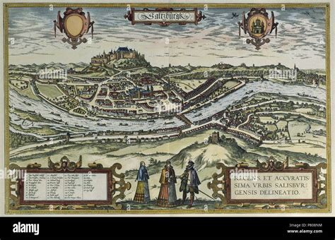 History of Austria. Salzburg. Overview of the city at the beginning of the 17th century ...