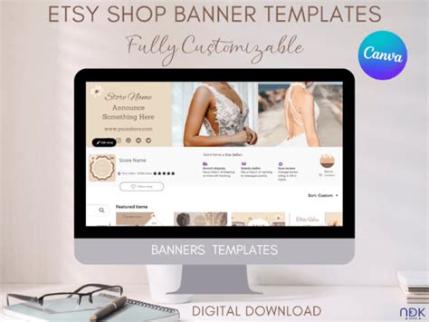 Boho Etsy Shop Branding Templates Canva Graphic By Ndkmode Creative