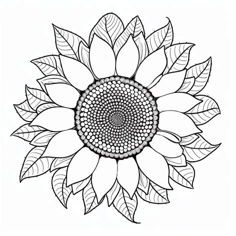 Sonnenblumen Mandala Ausmalbild Kostenlos Herunterladen