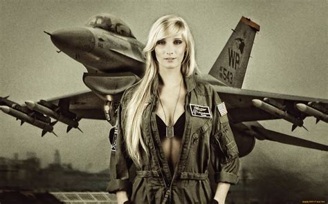 Wallpaper Women Monochrome Model Blonde Bra Jet Fighter