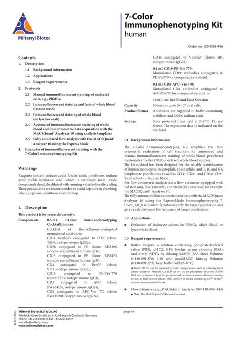 Pdf Human Miltenyi Biotec Dokumentips