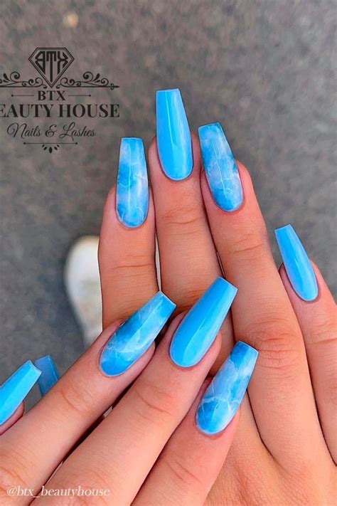 23 Outstanding Blue Nails To Try In 2023 Stylish Belles Spring Acrylic Nails Water Nails