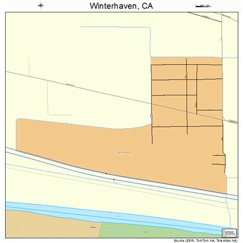 Winterhaven California Street Map 0686020