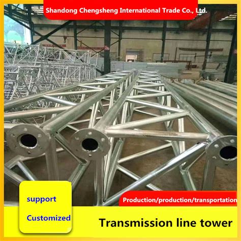 Galvanized Steel Structure Galvanized Lattice Tower For Transmission