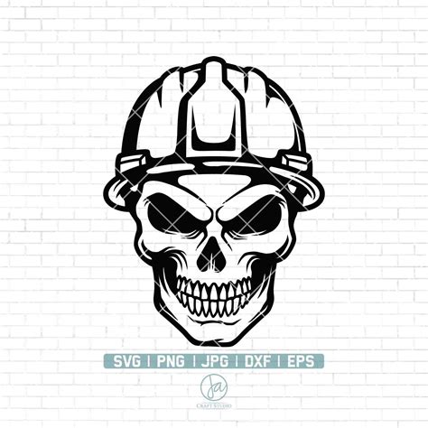 Skull With Hard Hat SVG Construction Svg Engineer SVG Construction T