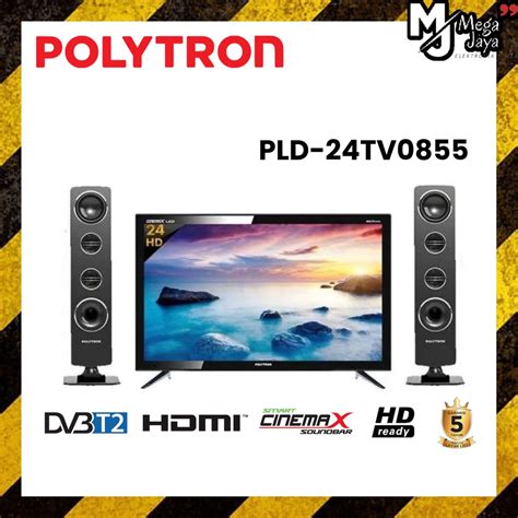 Jual TV LED POLYTRON 24 INCH PLD 24TV1855 SPEAKER TOWER DIGITAL TV