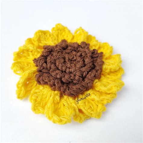 Flor Girasol crochet - Gloriarte crochet