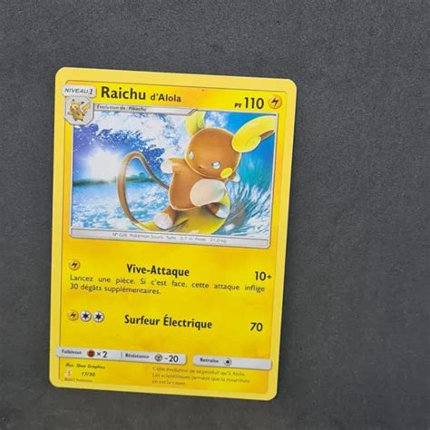 CARTE POKEMON RAICHU D Alola 17 30 Deck Raichu Soleil Et Lune SL FR EUR