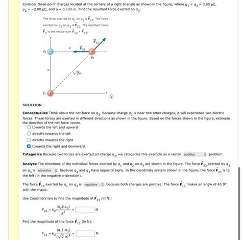 Solved Consider Three Point Charges Located At The Corners