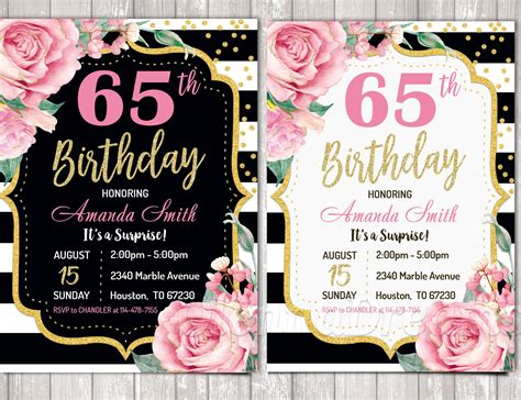 65 Birthday Invitations Free Printable - Free Templates Printable