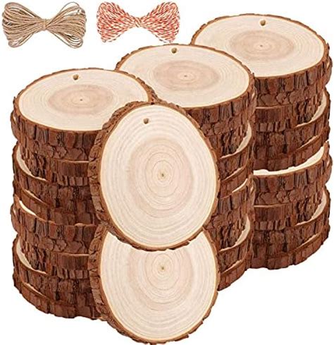 Amazon Wood Slices TICIOSH Craft Unfinished Wood Kit Predrilled