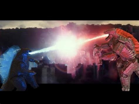 Godzilla Vs MechaGodzilla Beam Clash Stop Motion Animation YouTube