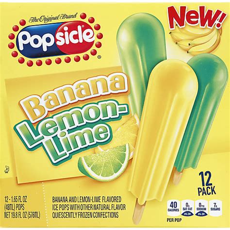 Popsicle Banana Lemon Lime Ice Pops Ct Popsicles Reasor S