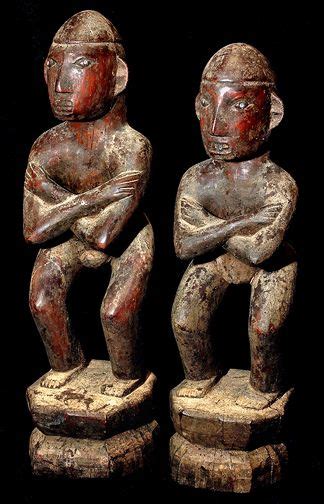 Antique Ifugao Bulul Statue Pair Filipino Rice God Philippines