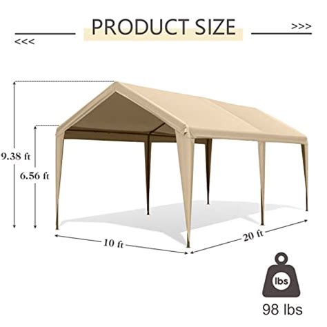 Gardesol Carport X Heavy Duty Car Canopy With Powder Coated