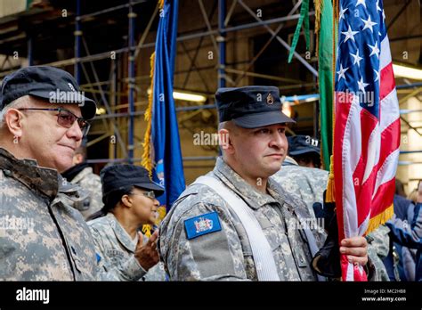 Two Men March With 88th Brigade New York Guard In St Patricks Day