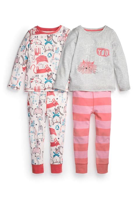 Buy Cat Snuggle Fit Pyjamas Two Pack 12mths 6yrs From The Next Uk