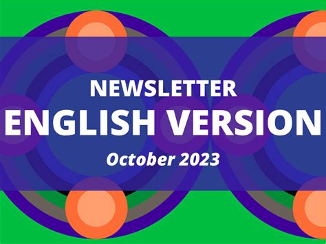 October 2023 Newsletter English Version