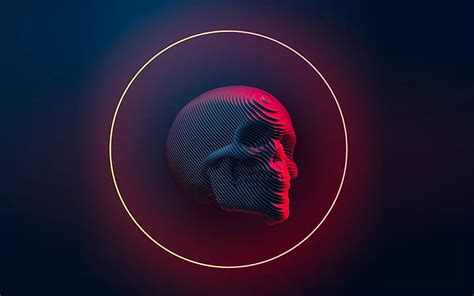 HD wallpaper: digital, skull, Blender, neon | Wallpaper Flare