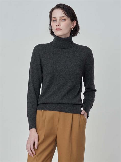 Purecashmere Nyc Turtleneck Sweater Graphite Garmentory