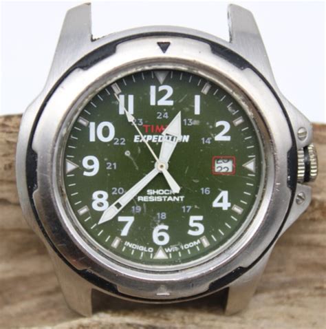 Timex Expedition Indiglo Wr100 905 R6 Men S Watch 40 7mm 20 4mm Lug Runs Qb Ebay