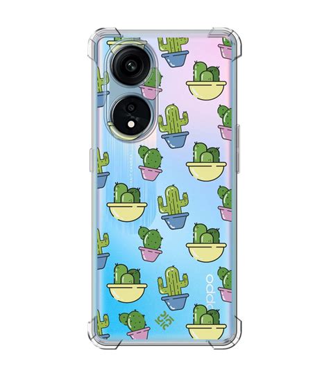 Compra Funda Dibujos Oppo A Pro G Cactus En Macetas Esquina Reforzado