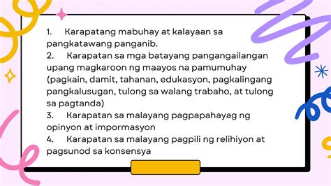 Mga Uri Ng Karapatan At Ang Mga Kaakibat Na Tungkulin Pptx