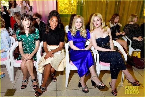 Sisters Dakota And Elle Fanning Sit Front Row At Miu Miu Show Photo 3967556 Dakota Fanning