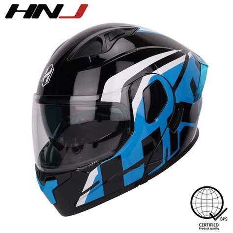 Hnj W D Modular Helmet For Motorcycle Helmet With Icc Dual Visors