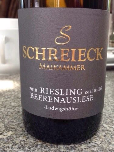 Schreieck Maikammer Ludwigshöhe Riesling Edel Süss Beerenauslese