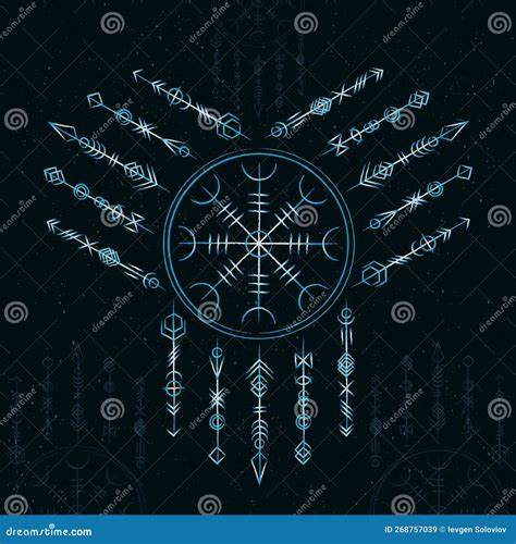 Vegvisir True Outline And Tree Cartoon Vector Cartoondealer